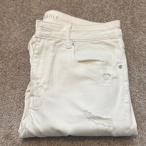 American Eagle Outfitters Women's Off-White Skinny Jeans